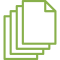 Wide format green icon